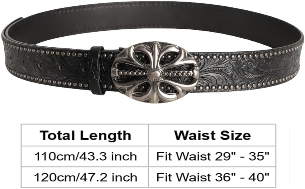 Y2K Belt for Women Men Punk Alt Emo Gothic Grunge Clothes Accessories Vintage Western Cowboy Cowgirl Studded Belt