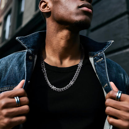 Stainless Steel Gothic Y2K Punk Rock Emo Biker Pendant Necklace | Cosplay Vintage Viking Alt Edgy Fashion Charm Necklace Jewelry for Men Women Active Daily Wear