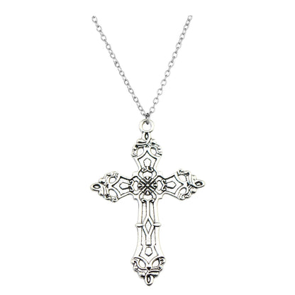 Vintage Crosses Pendant Necklace Goth Jewelry Accessories Gothic Grunge Chain Y2K Fashion Women Men Necklace
