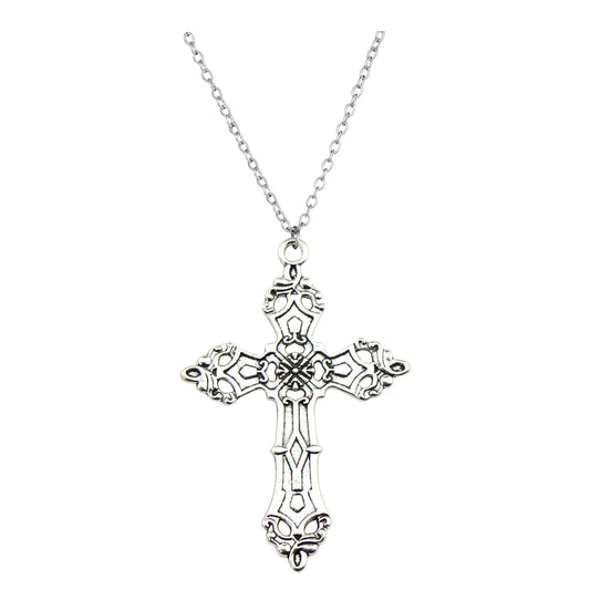 Vintage Crosses Pendant Necklace Goth Jewelry Accessories Gothic Grunge Chain Y2K Fashion Women Men Necklace