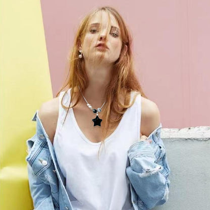 2 Pcs Y2K Accessories Y2K Necklace for Women Star Necklaces Grunge Necklace Grunge Accessories Grunge Jewelry for Women Men