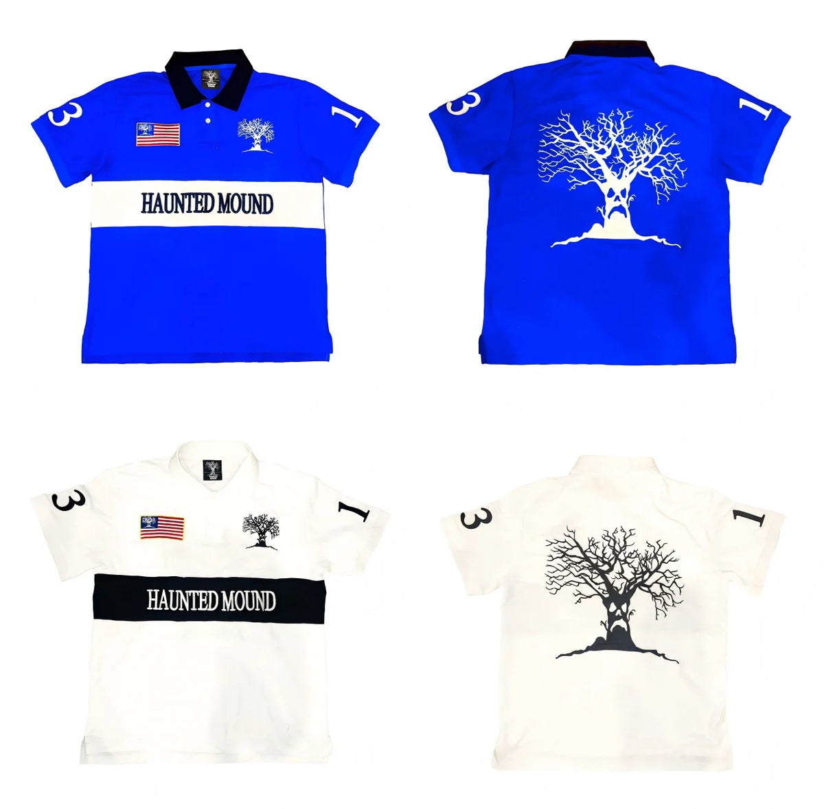 America Y2K Retro Trendy Haunted Mound Polo Shirt Gothic Graphic Embroidery Turndown Collar T Shirts Men Tops Baseball Clothing