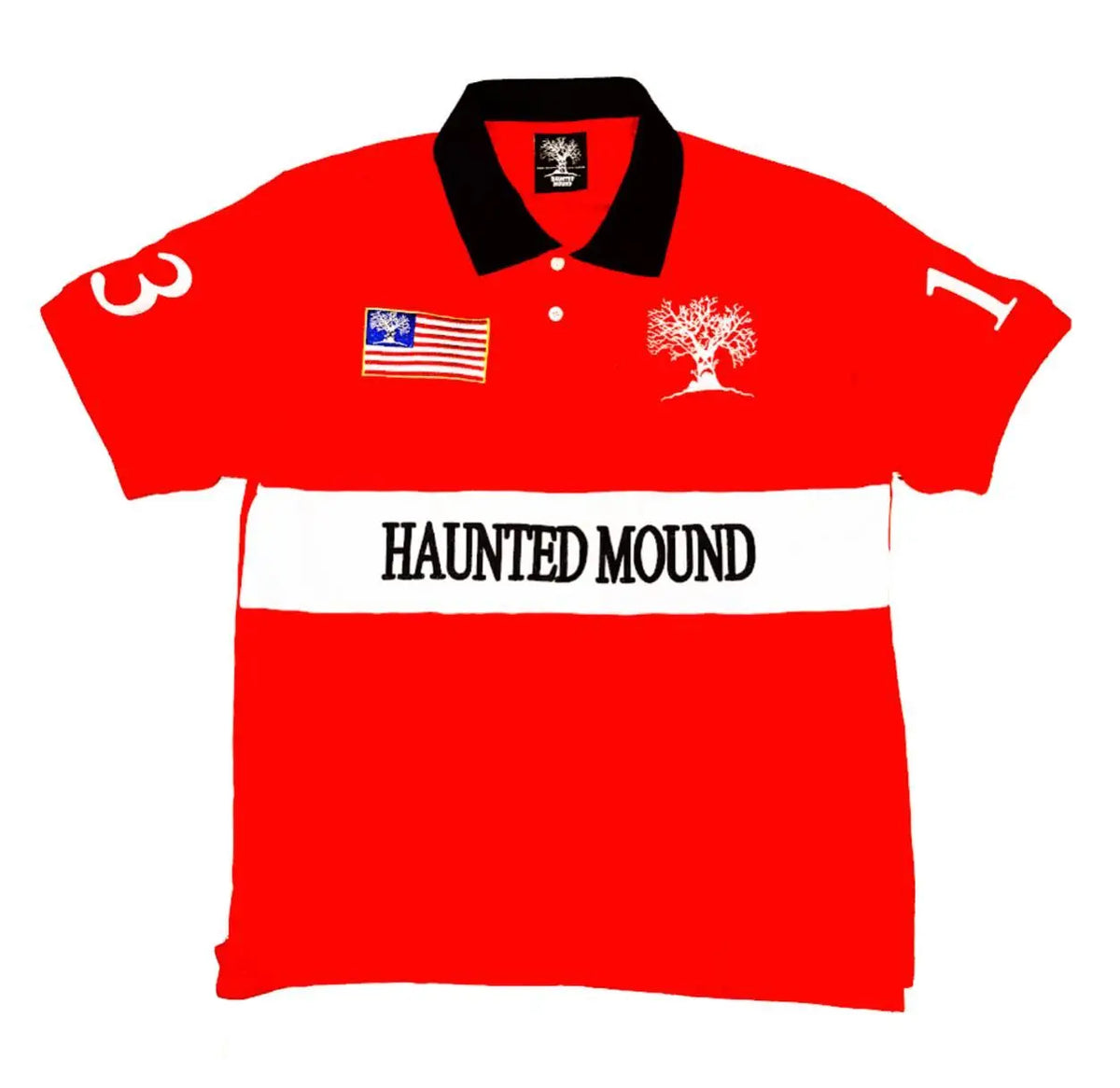 America Y2K Retro Trendy Haunted Mound Polo Shirt Gothic Graphic Embroidery Turndown Collar T Shirts Men Tops Baseball Clothing