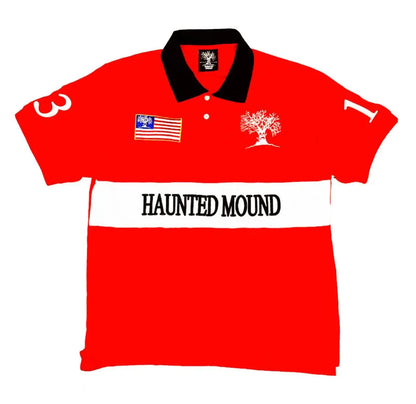 America Y2K Retro Trendy Haunted Mound Polo Shirt Gothic Graphic Embroidery Turndown Collar T Shirts Men Tops Baseball Clothing