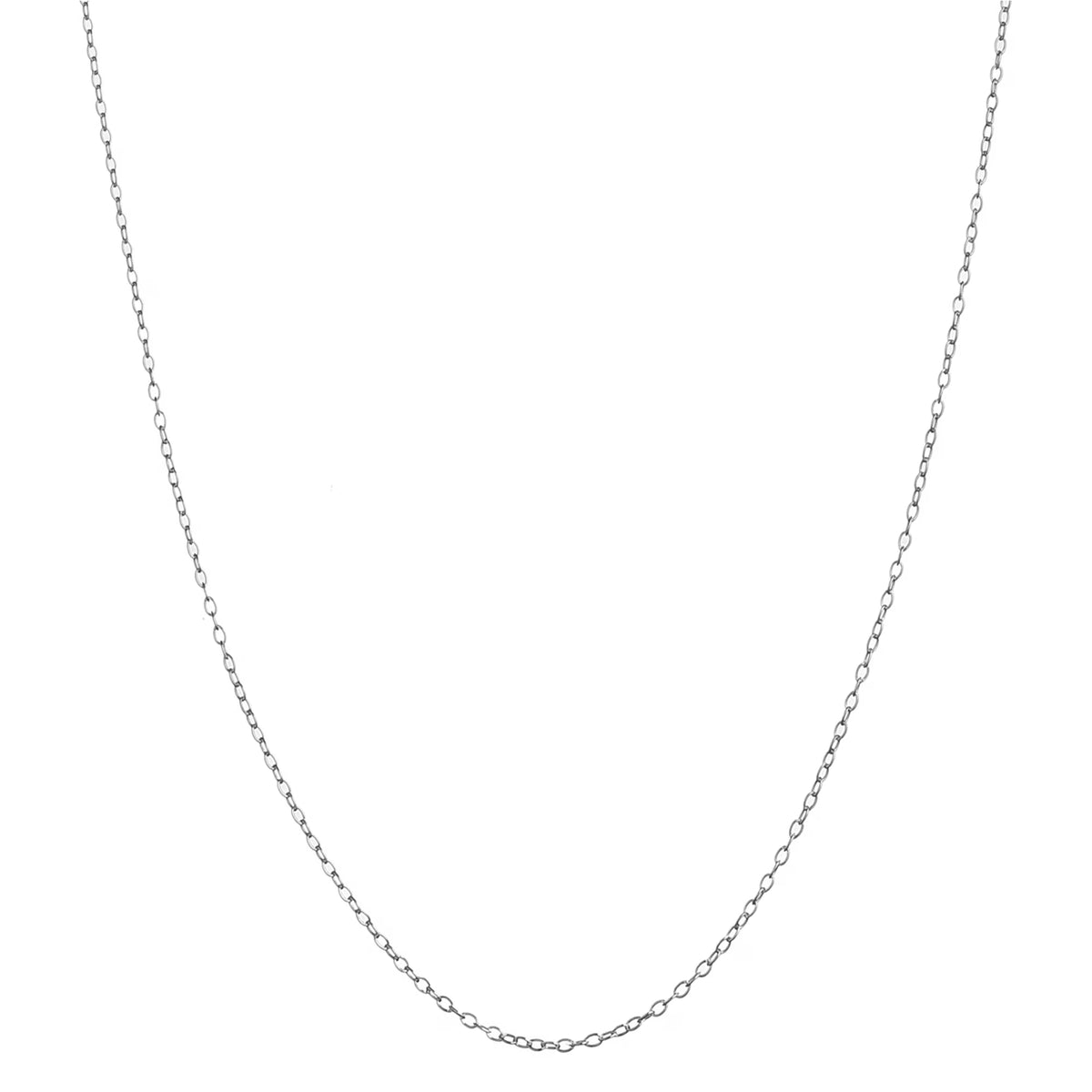 1Mm Thin Italian Sterling Silver Cable Chain Necklace for Women and Men, 16-Inch