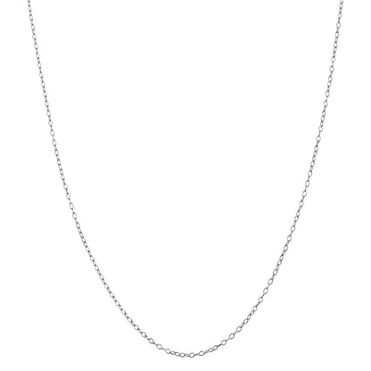 1Mm Thin Italian Sterling Silver Cable Chain Necklace for Women and Men, 16-Inch