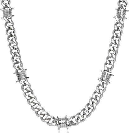 Stainless Steel Gothic Y2K Punk Rock Emo Biker Pendant Necklace | Cosplay Vintage Viking Alt Edgy Fashion Charm Necklace Jewelry for Men Women Active Daily Wear