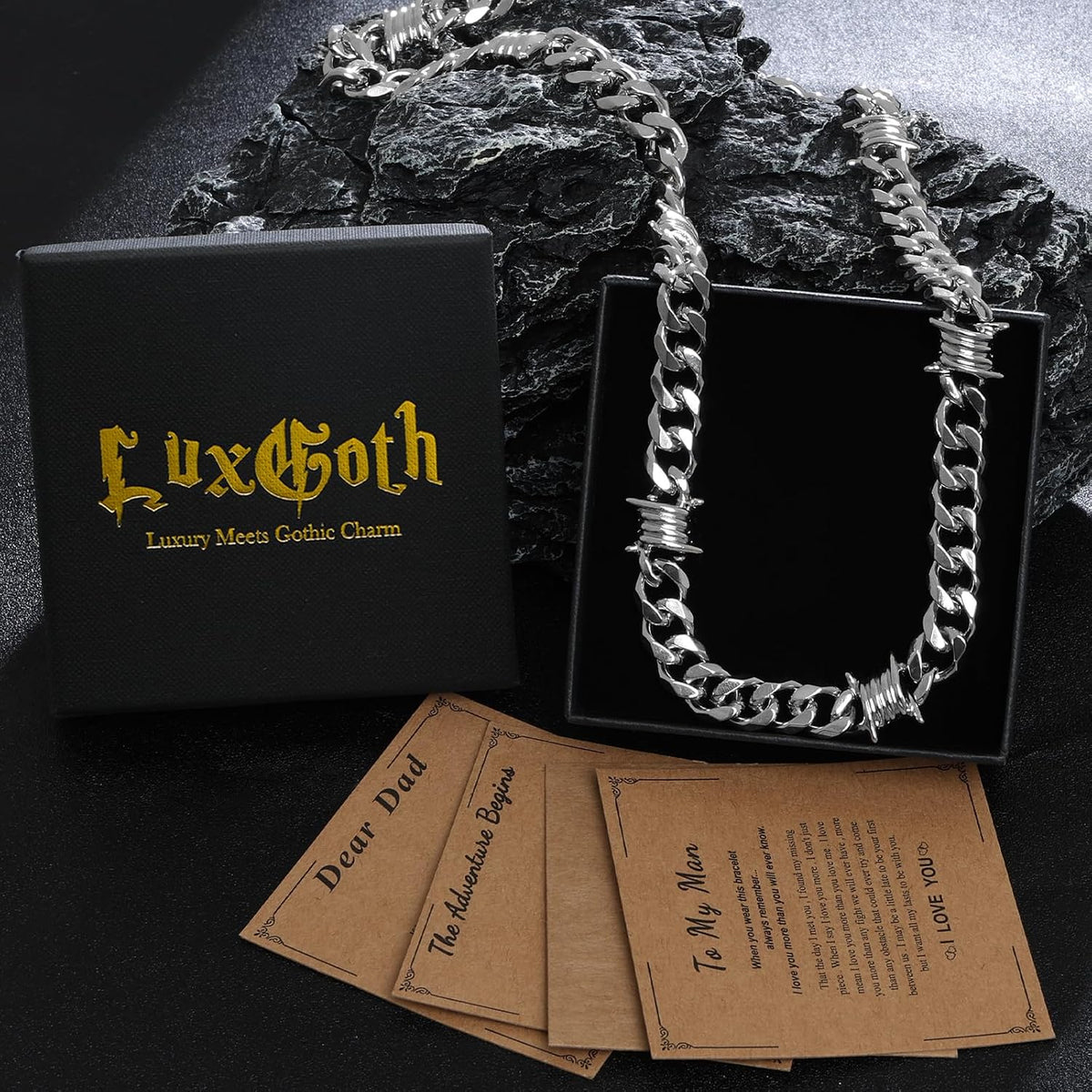 Stainless Steel Gothic Y2K Punk Rock Emo Biker Pendant Necklace | Cosplay Vintage Viking Alt Edgy Fashion Charm Necklace Jewelry for Men Women Active Daily Wear
