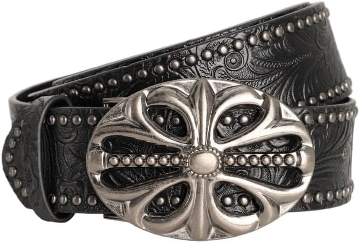 Y2K Belt for Women Men Punk Alt Emo Gothic Grunge Clothes Accessories Vintage Western Cowboy Cowgirl Studded Belt