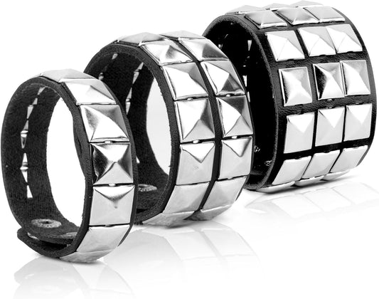 Studded Leather Bracelet for Men & Women - Punk, Gothic & Grunge Accessories