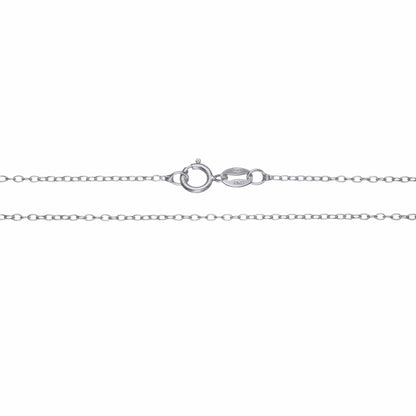 1Mm Thin Italian Sterling Silver Cable Chain Necklace for Women and Men, 16-Inch