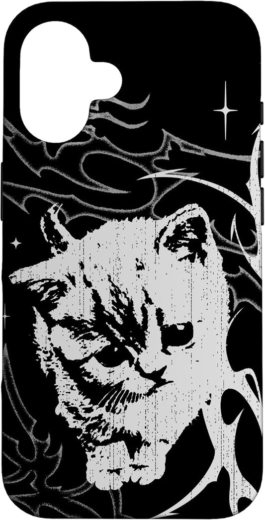 Y2K Cat Cute Emo Goth 90S 2000S Grunge Vintage Graphic Case for Iphone 16