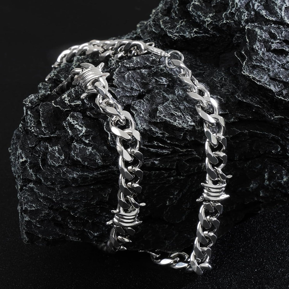 Stainless Steel Gothic Y2K Punk Rock Emo Biker Pendant Necklace | Cosplay Vintage Viking Alt Edgy Fashion Charm Necklace Jewelry for Men Women Active Daily Wear