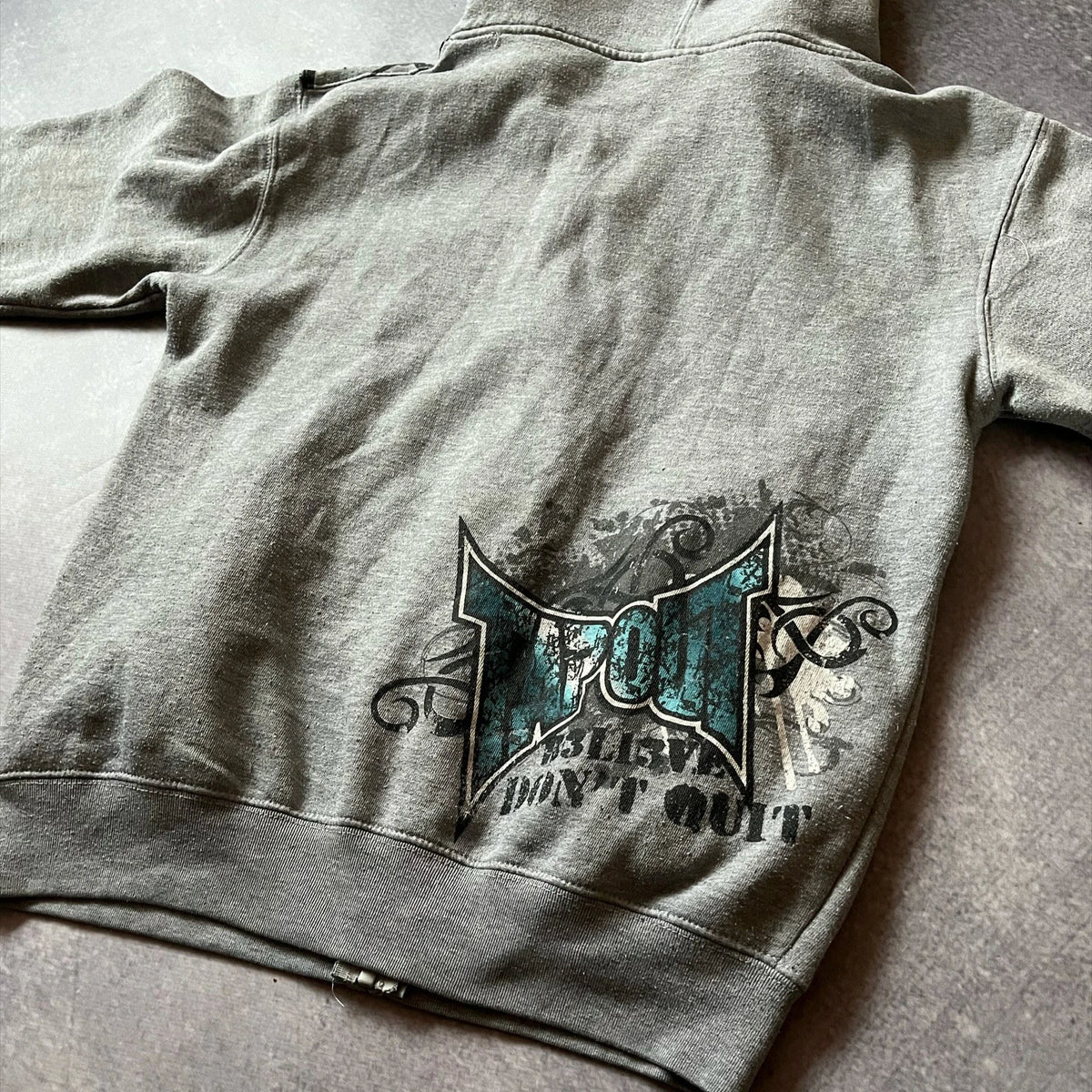Streetwear Gray Zipper Hoodies Men Women Harajuku Retro Letter Graphic Printed Oversized Sweatshirt Y2K Gothic Autumn Clothing