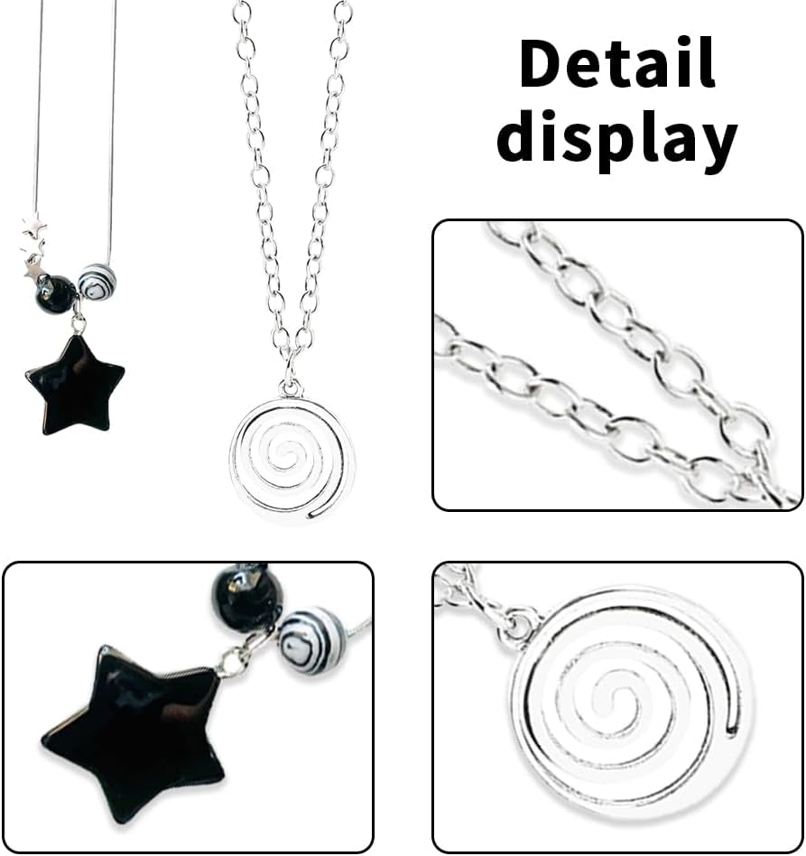 2 Pcs Y2K Accessories Y2K Necklace for Women Star Necklaces Grunge Necklace Grunge Accessories Grunge Jewelry for Women Men