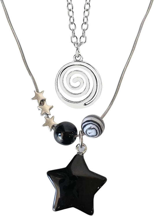2 Pcs Y2K Accessories Y2K Necklace for Women Star Necklaces Grunge Necklace Grunge Accessories Grunge Jewelry for Women Men