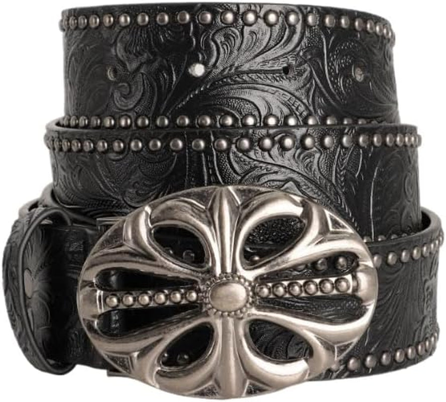 Y2K Belt for Women Men Punk Alt Emo Gothic Grunge Clothes Accessories Vintage Western Cowboy Cowgirl Studded Belt