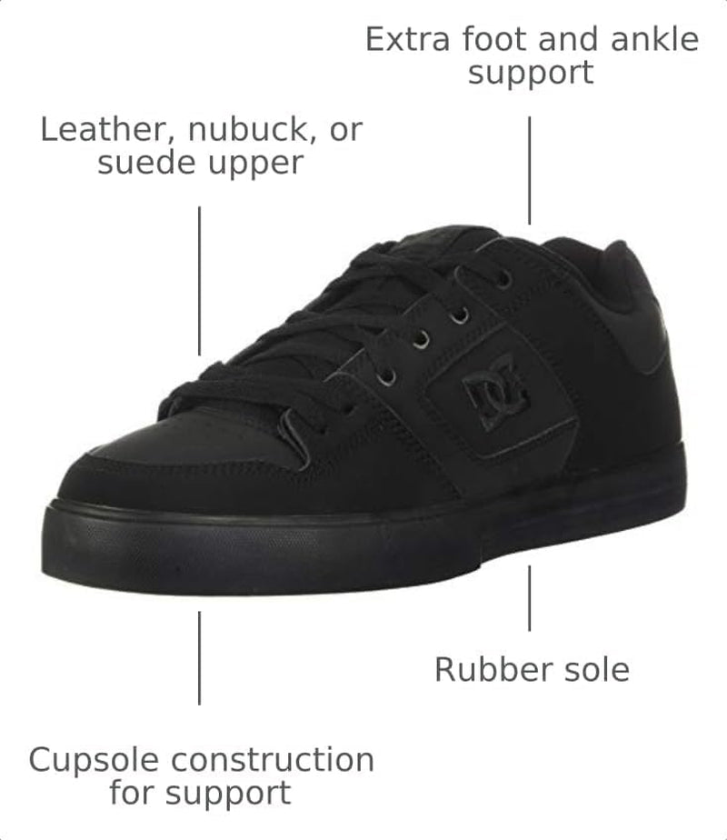 DC Mens Pureskateshoe Skateboarding Shoes