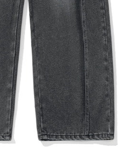 Mens Baggy Jeans Y2K Wide Leg Loose Fit Jeans Streetwear Denim Washed Hip Hop Pants
